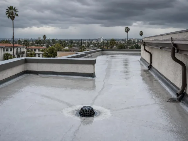 Clear Roof Drains Before Rain in Southern California